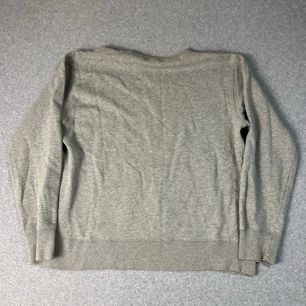 Vintage Polo Sport Sweatshirt Mens Large Gray Single V Pullover Boxy Pony Cotton
